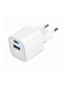 gembird Szybka ładowarka USB z 2 portami i gniazdem AC, 20W, biała - nr 4