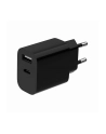 gembird Ładowarka uniwersalna USB 2-portowa (A+C), 2.4 A, czarna - nr 1