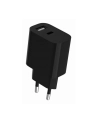 gembird Ładowarka uniwersalna USB 2-portowa (A+C), 2.4 A, czarna - nr 7