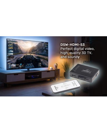gembird Przełącznik HDMI z pilotem - pięć nadajników jeden      odbiornik nr 2