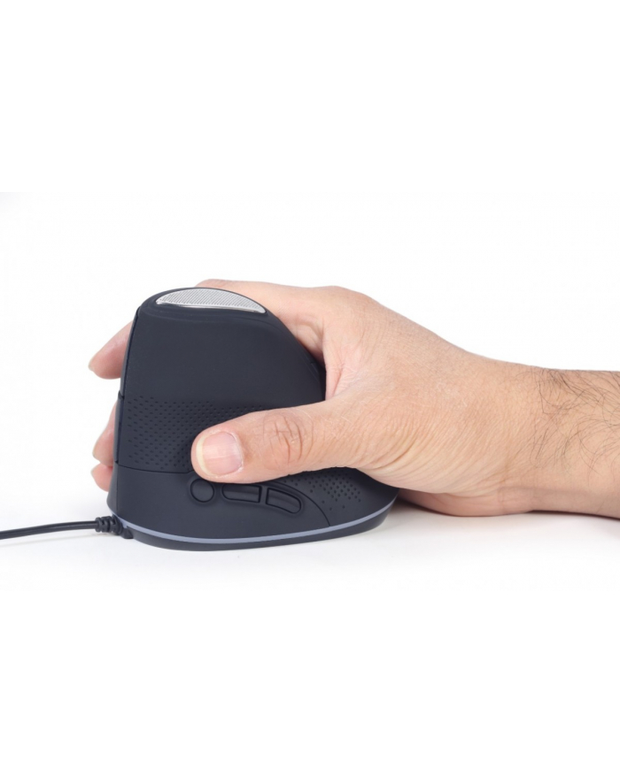 gembird Mysz optyczna ergonomiczna przewodowa mysz optyczna z 6 przyciskami,  kolor szary główny