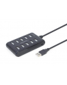 gembird HUB USB 2.0 10-portowy czarny - nr 8