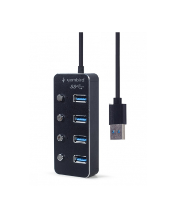 gembird HUB 4-portowy USB 3.1 (Gen 1) z przełącznikami czarny nr 2