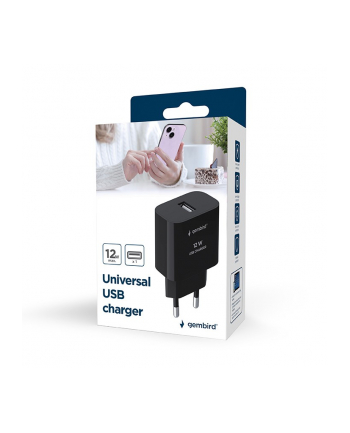 gembird Ładowarka uniwersalna USB, 2.4 A, czarna nr 1