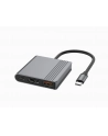 gembird Adapter wieloportowy USB typu C 3 w 1 (port USB + HDMI +USB-C), gwiezdna szarość - nr 1