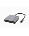 gembird Adapter wieloportowy USB typu C 3 w 1 (port USB + HDMI +USB-C), gwiezdna szarość - nr 1