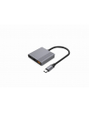 gembird Adapter wieloportowy USB typu C 3 w 1 (port USB + HDMI +USB-C), gwiezdna szarość - nr 3