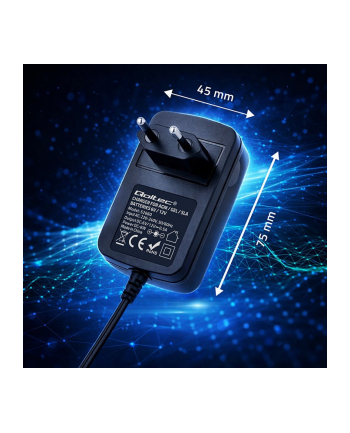qoltec Ładowarka do akumulatora AGM GEL STD | Prostownik 6V/12V | 6W |  5.5x2.1 | kabel 1.8m
