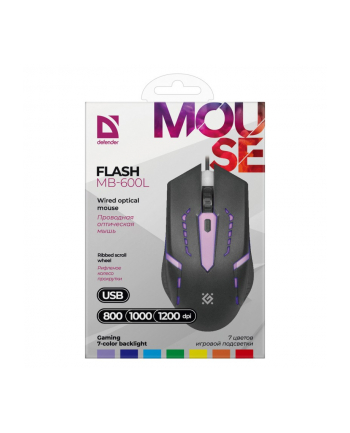 defender Mysz gamingowa przewodowa FLASH MB-600L 4P nr 2