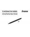iiyama Monitor interaktywny 65 '' TE6515A-B2AG VA,4K,40pkt,550cd,DeepContrast-IR+,     HDMI x2,DP,USB-C, 2 x 20W, OPS Slot x1, 5xUSB, 2xRJ45,8-Array,EDLA, - nr 25