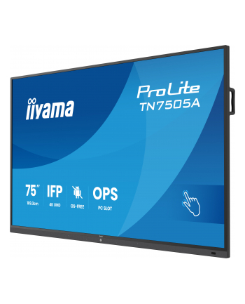 iiyama Monitor 75 '' TN7505A-B1AG IPS,4K,40pkt,500cd,nonOS,1200:1,5ms,    DeepContrast-IR+, 1xVGA,2xHDMI,DP,USB-C(PD65W),2xRJ45,2x20W,PiP,PbP,UCHWYT ŚCIENN nr 1