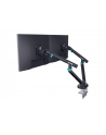 digitus Ramię biurkowe podwójne z zaciskiem i sprężyną mechaniczną 2x LCD max. 35' obciążenie 2x10kg, VESA: 75x75, 100x100, czarne - nr 15