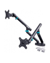 digitus Ramię biurkowe podwójne z zaciskiem i sprężyną mechaniczną 2x LCD max. 35' obciążenie 2x10kg, VESA: 75x75, 100x100, czarne - nr 32