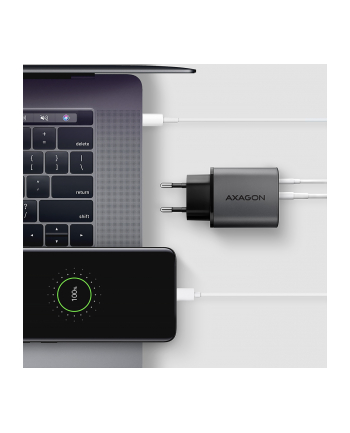 axagon Ładowarka sieciowa ACU-PQ67D PD'QC 67W 2-port GaN, Ekran LED, USB-A  + USB-C nr 2
