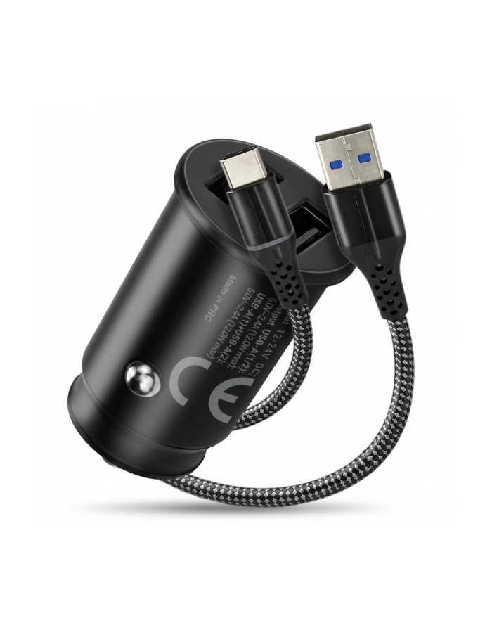 everactive Ładowarka samochodowa CC-25C 2XUSB 12W + kabel USB-C główny