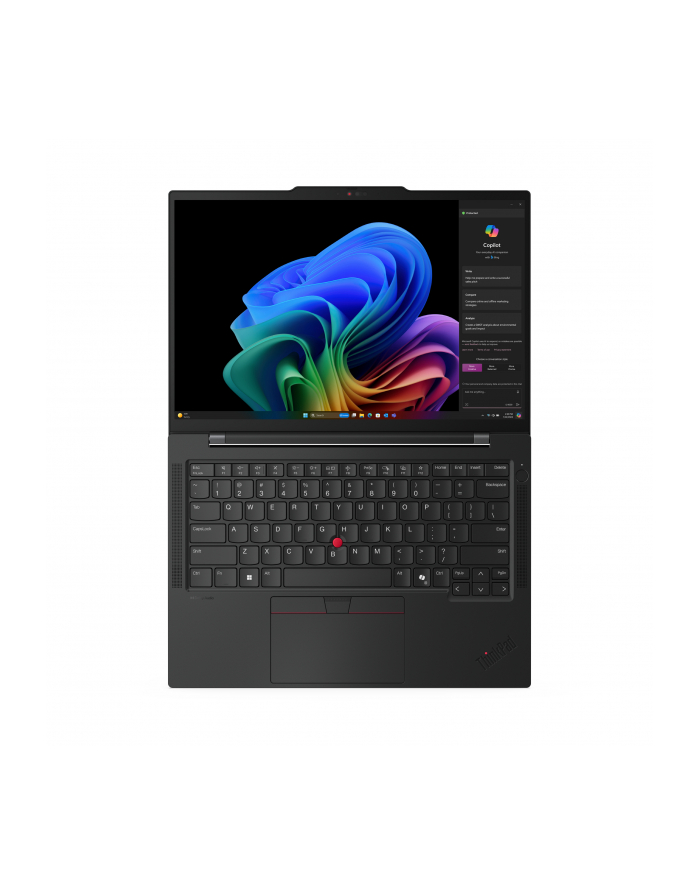 Lenovo ThinkPad T14s | Black | 14 '' | IPS | WUXGA | 1920 x 1200 pixels | Anti-glare | Snapdragon X Elite | X1E-78-100 | 32 GB | Soldered LPDDR5x | Solid-state drive capacity 1000 GB | Qualcomm Adreno GPU | Windows 11 Pro | 802.11be | Bluetooth główny
