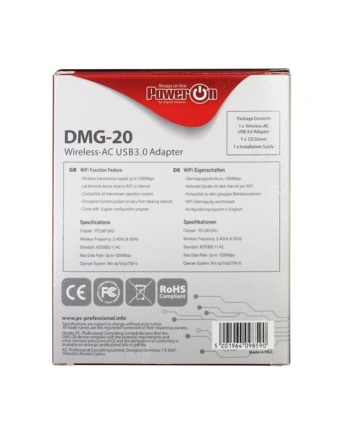 Karta sieciowa Inter-tech DMG-20 (218615) główny