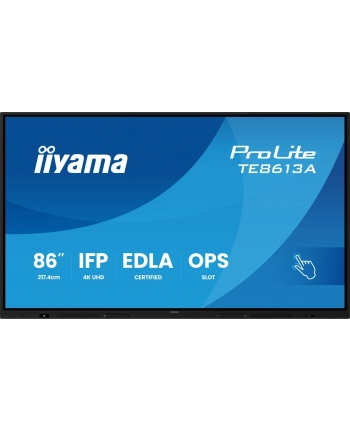iiyama Monitor interaktywny 86 '' TE8613A-B2AG INFRARED,40pkt,IPS,4K,7H,500cd/m2,      WiFi,USB, ANDROID 14, Google EDLA,2x20W, UCHWYT ŚCIENNY