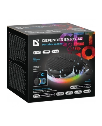 defender Głośnik bluetooth ENJOY 40 7W LED