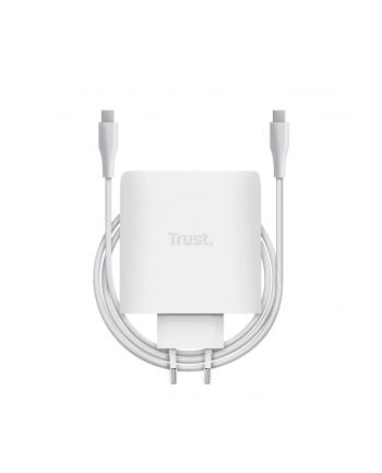trust Ładowarka biała MAXO GaN 100W 2x USB-C