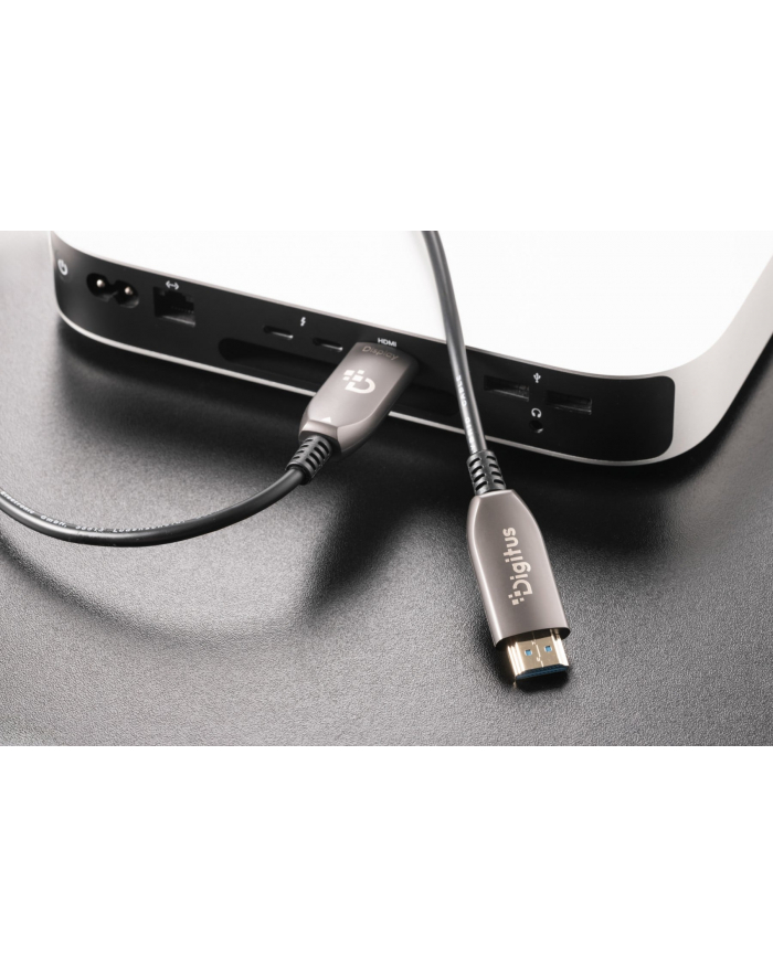 digitus Kabel połączeniowy hybrydowy HDMI AOC | HDMI-A męski-męski | HDMI 2.1 | UHD-2 8K@60Hz | 48Gbps |HDR, eARC, HDCP 2.2, CEC | 50m główny