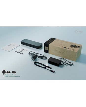 i-tec Stacja dokująca Thunderbolt 4 Intelligent Dual Display Power Delivery 90W 2x DP Video TB AUDIO LAN  USB-A 10Gbps USB-C 10 Gbps Kensington lock nr 2