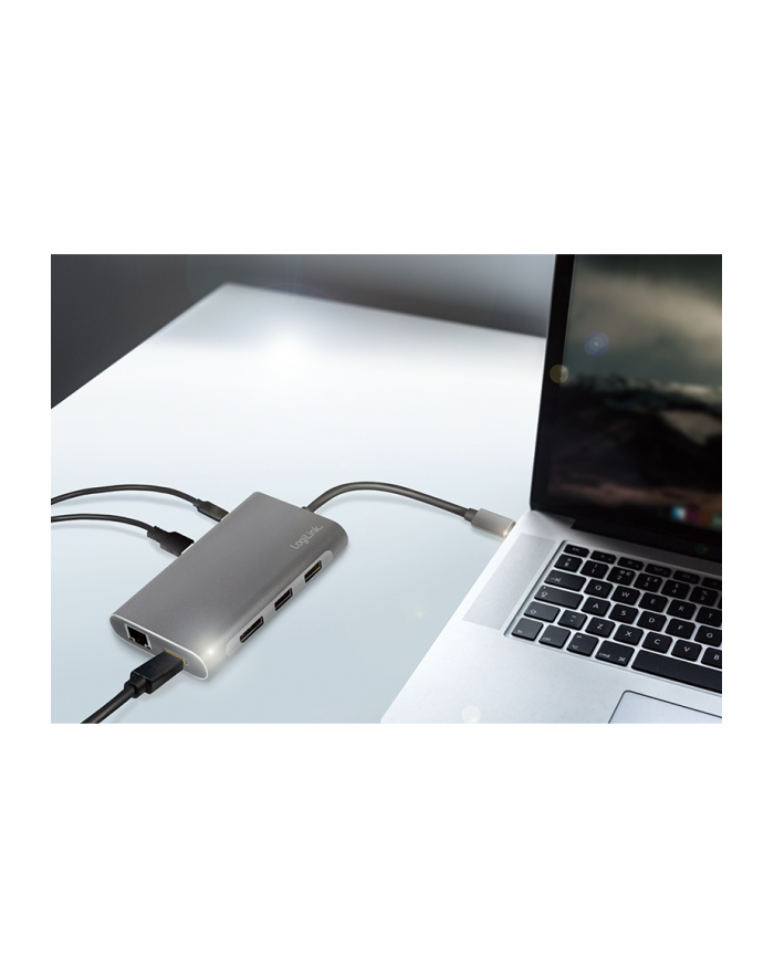 logilink Stacja dokująca USB3.2 ,USB-C, 8-portow, PD główny