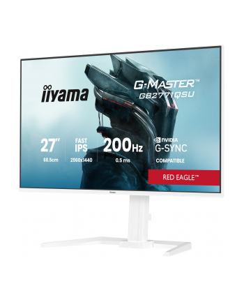 iiyama Monitor  27 '' GB2771QSU-W1 QHD,Fast IPS,200Hz,HAS (150) PIVOT,     2xUSB 3.2, 2xUSB C, 0,5ms, 2xHDMI, DP, 350cd,Adaptive G-SYNC - 2560 x 1440    @4