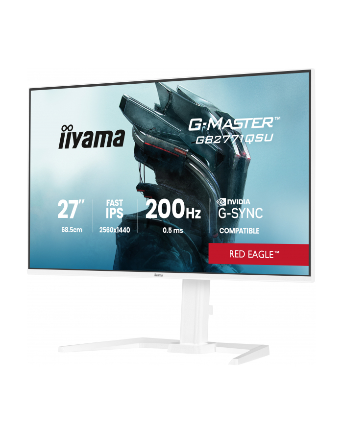 iiyama Monitor  27 '' GB2771QSU-W1 QHD,Fast IPS,200Hz,HAS (150) PIVOT,     2xUSB 3.2, 2xUSB C, 0,5ms, 2xHDMI, DP, 350cd,Adaptive G-SYNC - 2560 x 1440    @4 główny