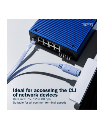 digitus Kabel adapter do konsoli USB-A 2.0 męski do RJ45 | Chipset FTDI (FT232RNL) | jasnoniebieski | 1.8m nr 1