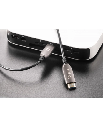 digitus Kabel połączeniowy hybrydowy HDMI AOC | HDMI-A męski-męski | HDMI 2.1 | UHD-2 8K@60Hz | 48Gbps |HDR, eARC, HDCP 2.2, CEC | 70m