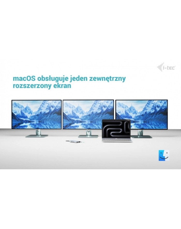 i-tec Stacja dokująca USB-C Meatl Nano 3x Display DP HDMI Power Delivery 100 W główny