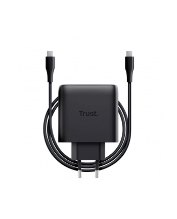trust Ładowarka MAXO GaN 65W 2x USB-C czarna