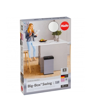 Hailo Big-Box Swing H-0840-131 Kosz L 35L Biały