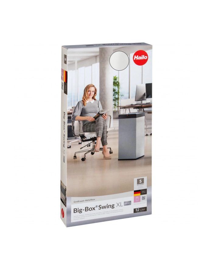Hailo Big-Box Swing H-0860-231 Kosz Xl 52L Biały główny