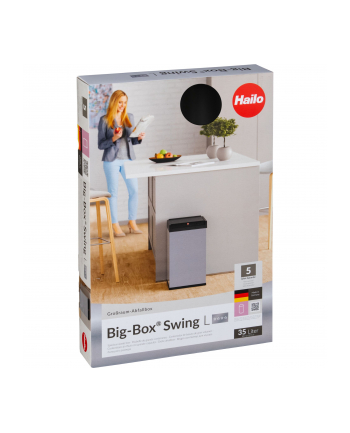 Hailo Big-Box Swing H-0840-141 Kosz L 35L Czarny