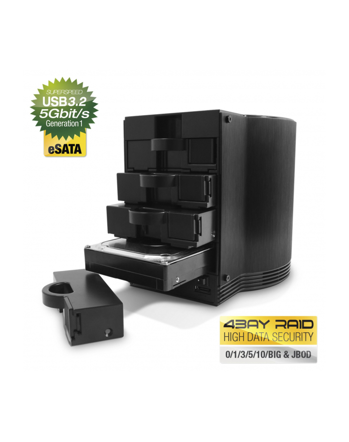 FANTEC SQ-35RU3e czarny 4x3,5  SATA RAID HDD główny