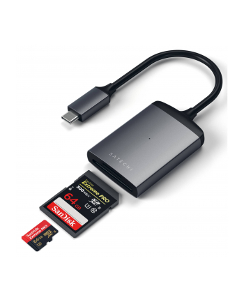 Satechi Aluminum Type-C UHS-II Micro/SD Card Reader space grey nr 2
