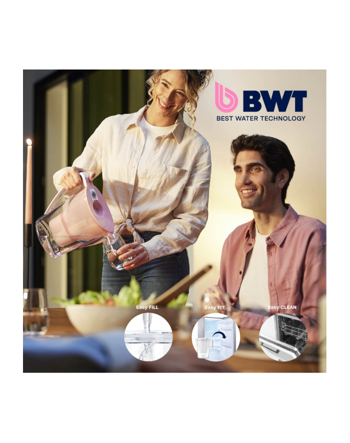 Dzbanek filtrujący Bwt Aqualizer Home 2,7l Różowy główny