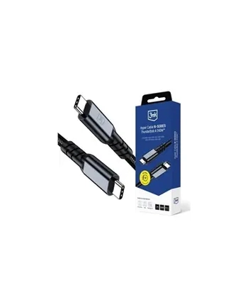 3MK Kabel USB - Hyper Cable N-SERIES Thunderbolt 4 1m 48V/5A 40Gb/s 240W 8K60Hz Black
