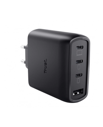 Ładowarka TRUST czarna MAXO GaN 65W 3xC 1xA