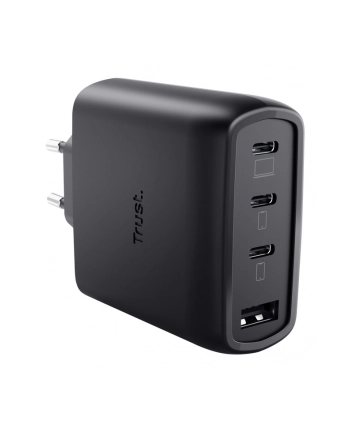 Ładowarka TRUST czarna MAXO GaN 65W 3xC 1xA
