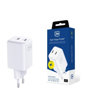3mk Ładowarka sieciowa Hyper Charger PD 45W GaN QC4+ PPS 2C biała