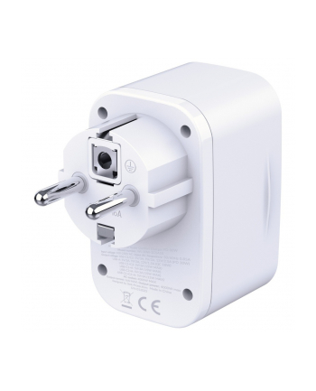 3mk Adapter sieciowy Hyper Charger 30W 1xUSB-A 2xUSB-C 1x Schuko PD  QC 3.0 białt