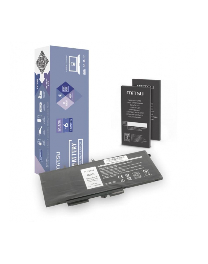 mitsu Bateria do Dell Latitude 5490, 5590 6000 mAh (46 Wh) 7.6V główny