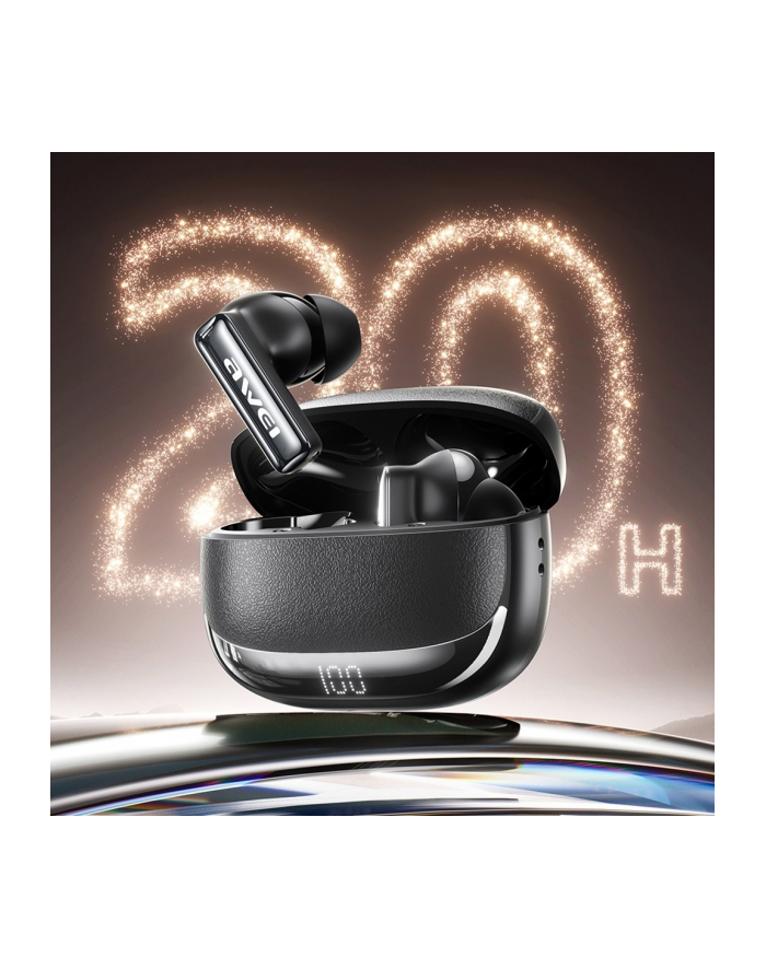 awei Słuchawki bezprzewodowe Bluetooth 6.0 TWS ANC TA19 czarne główny