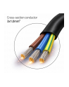 qoltec Kabel zasilający SCHUKO CEE 7/7 (E/F) | miedź Cu | odizolowany lutowany | 3x1.0mm2 | 1.8m - nr 2