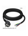 qoltec Kabel zasilający | wtyczka kątowa SCHUKO CEE 7/7 (E/F) | miedź Cu| odizolowany lutowany | 3x1.0mm2 | 1.8m - nr 3