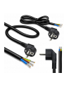 qoltec Kabel zasilający | wtyczka kątowa SCHUKO CEE 7/7 (E/F) | miedź Cu| odizolowany lutowany | 3x1.0mm2 | 1.8m - nr 6
