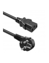 qoltec Kabel zasilający | wtyczka kątowa SCHUKO CEE 7/7 (E/F) | IEC C13 | 3x0.5mm2 | czysta miedź | 1.5m - nr 1